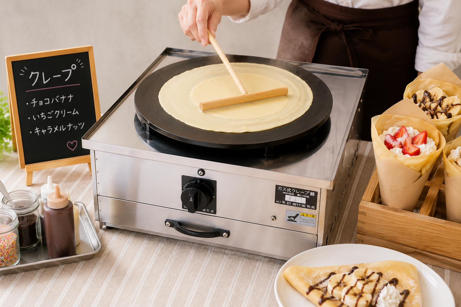 【北海道・札幌でレンタル】文化祭や秋祭りの模擬店に！ガス式クレープ器🥞🍓 post thumbnail image